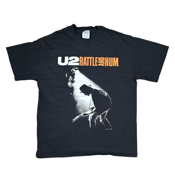 Vintage Y2K U2 Rattle & Hum Live Album Music Rock Band T Shirt Mens Large - Picture 1 of 7